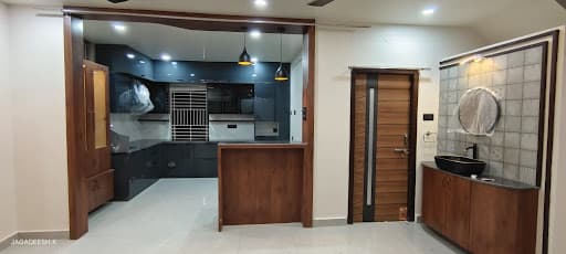Modern Wood Kitchen & Island